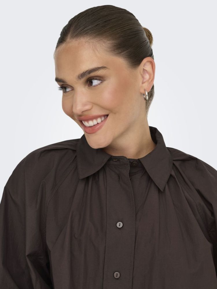 ONLRIVER LS SHIRT OX WVN 237375 Coffee B