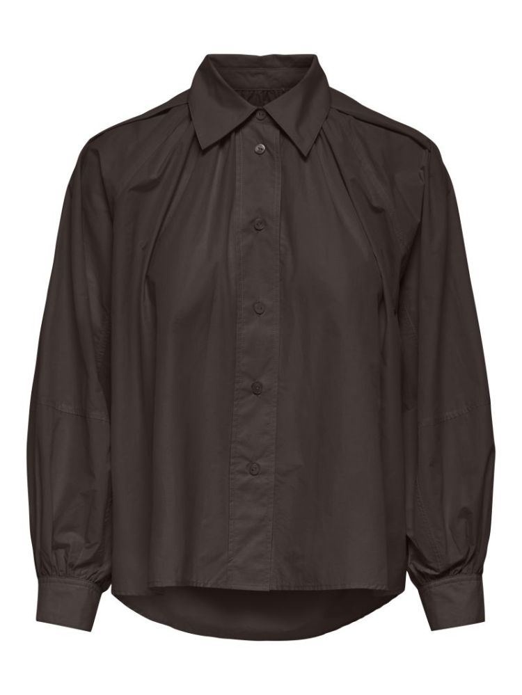 ONLRIVER LS SHIRT OX WVN 237375 Coffee B