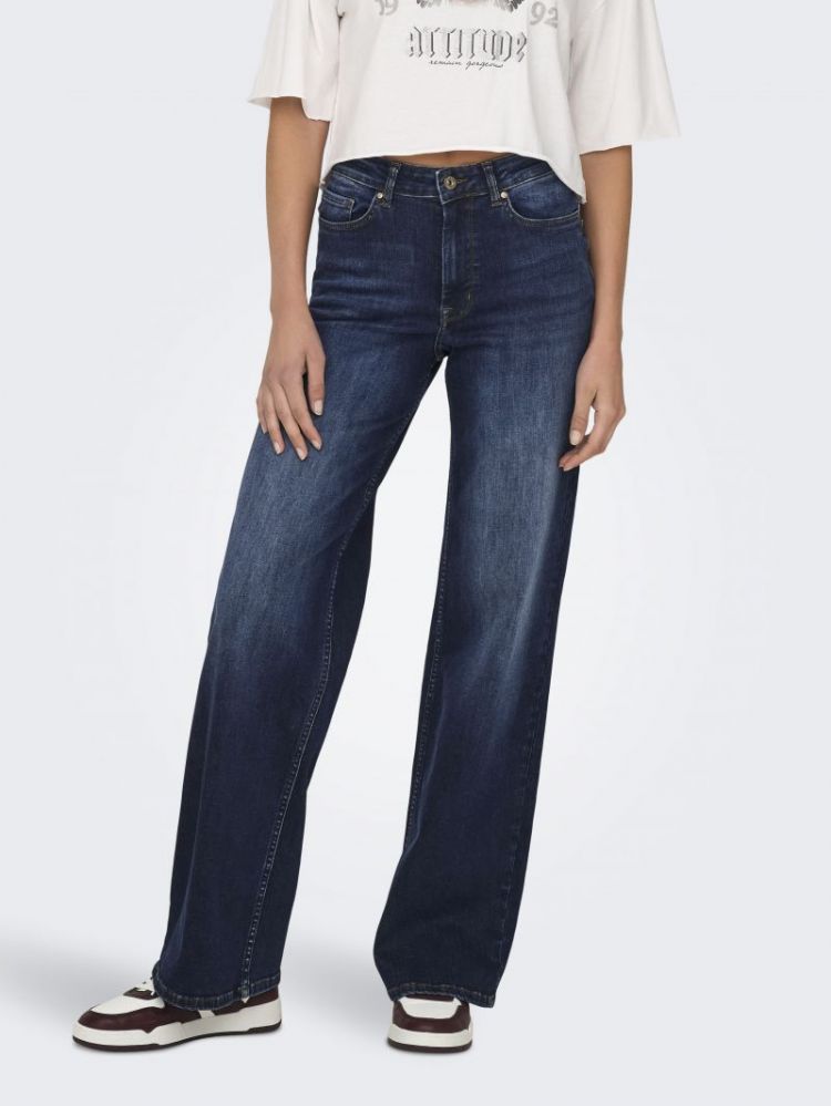 ONLMADISON BLUSH HW WIDE DNM R 177938 Dark Blu
