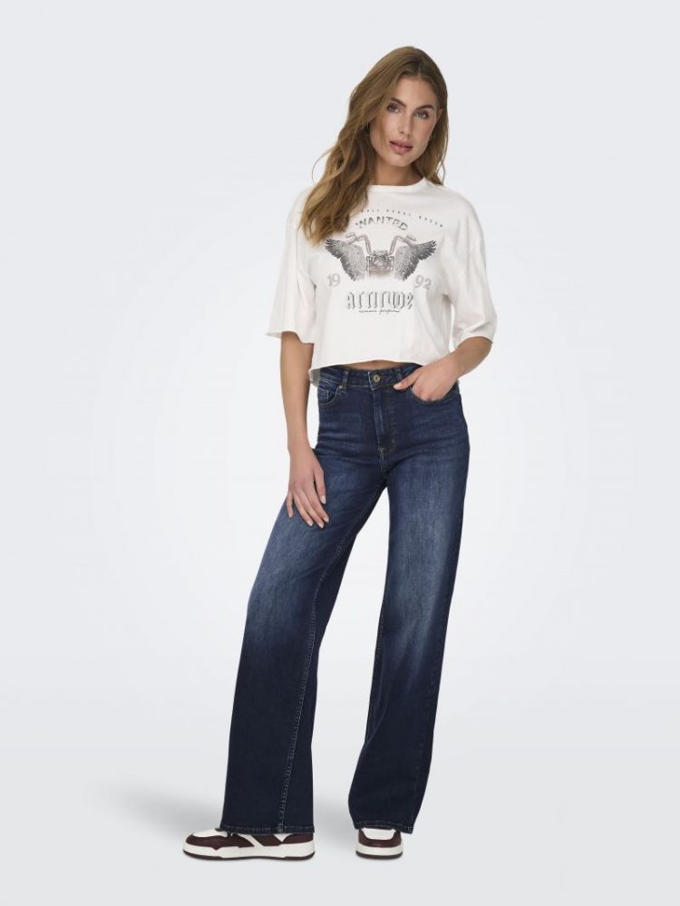 ONLMADISON BLUSH HW WIDE DNM R 177938 Dark Blu
