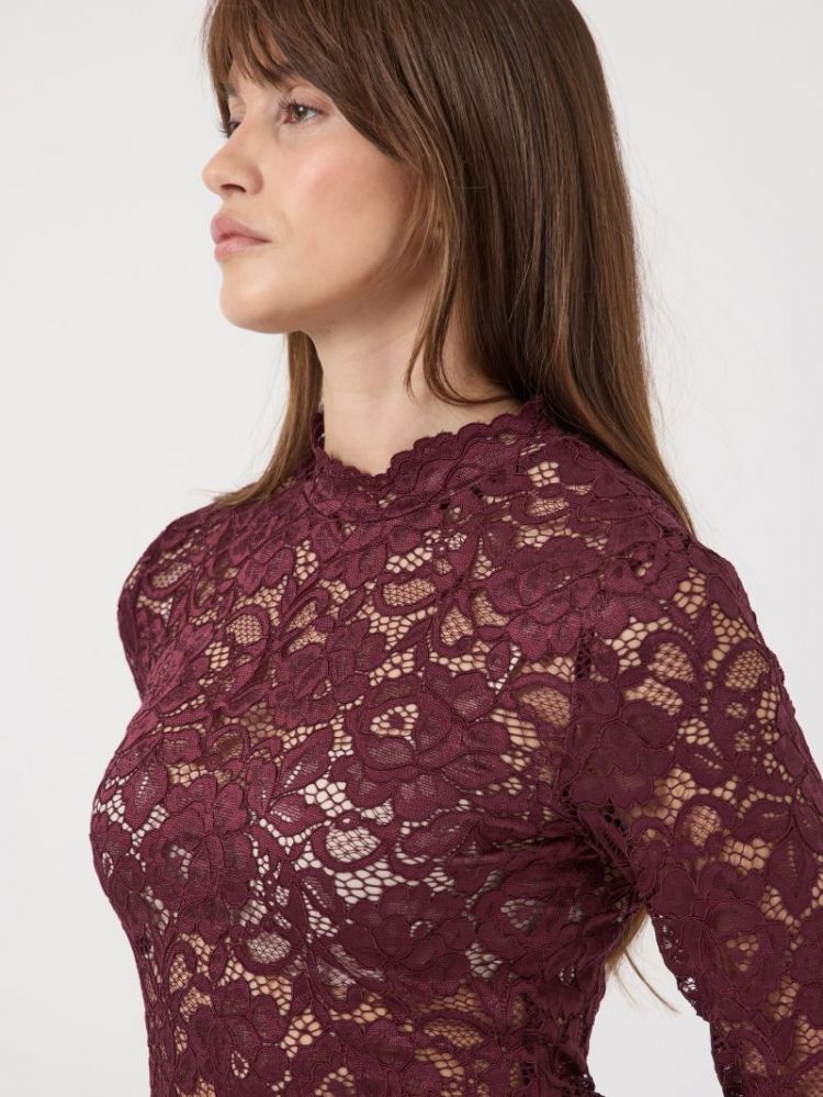YASLACEY LS LACE TOP S. NOOS 190945 Port Roy