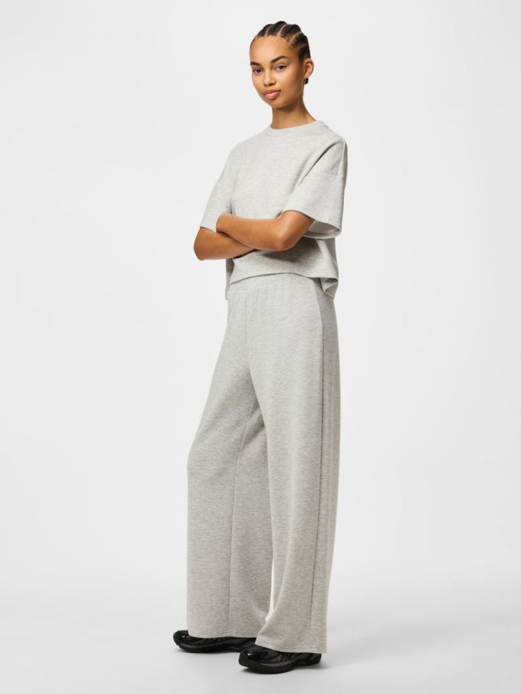 PCPOLLY HW SWEAT PANTS MWM JRS 179273 Light Gr