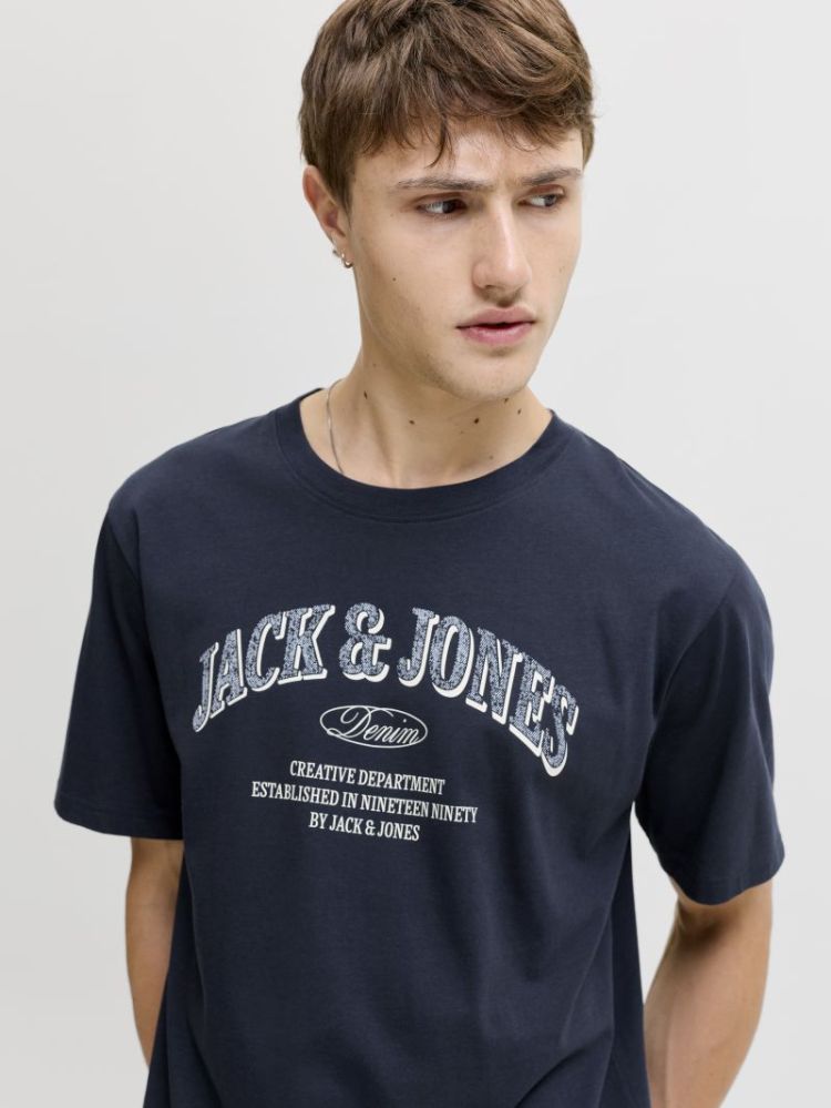 JJEDENVER LOGO TEE SS O-NECK S 175876 Navy Bla