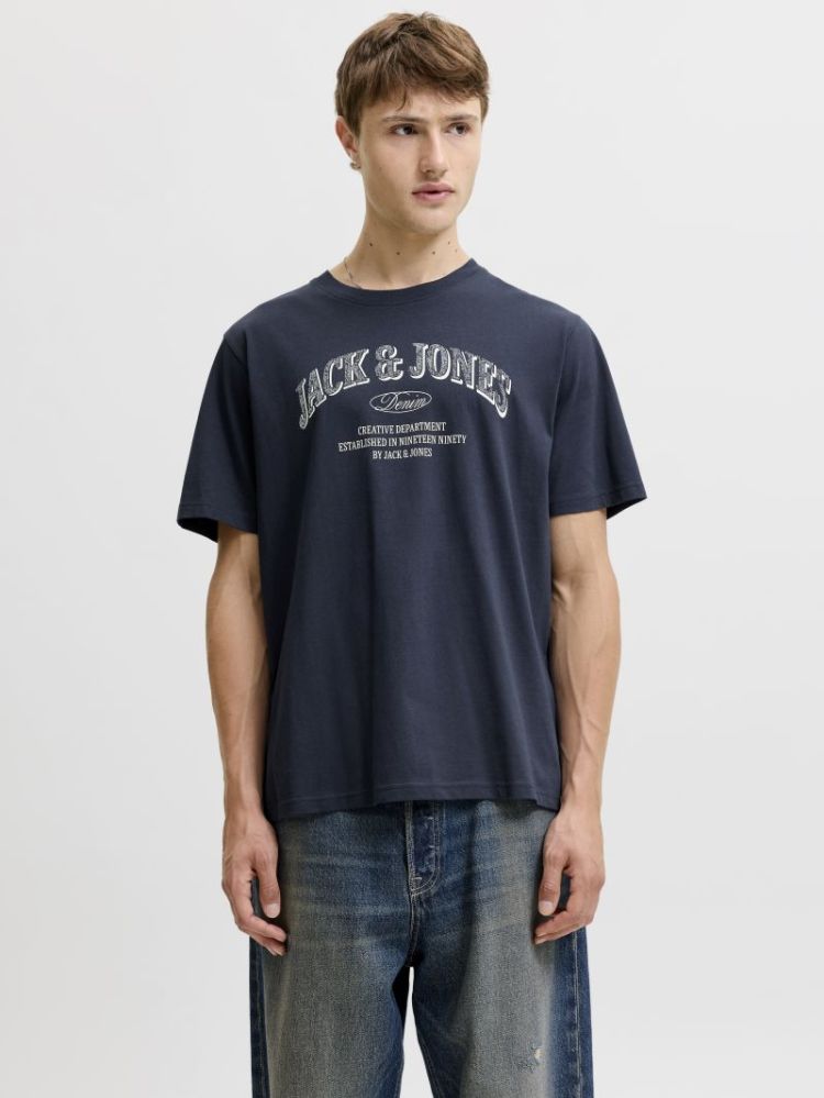 JJEDENVER LOGO TEE SS O-NECK S 175876 Navy Bla