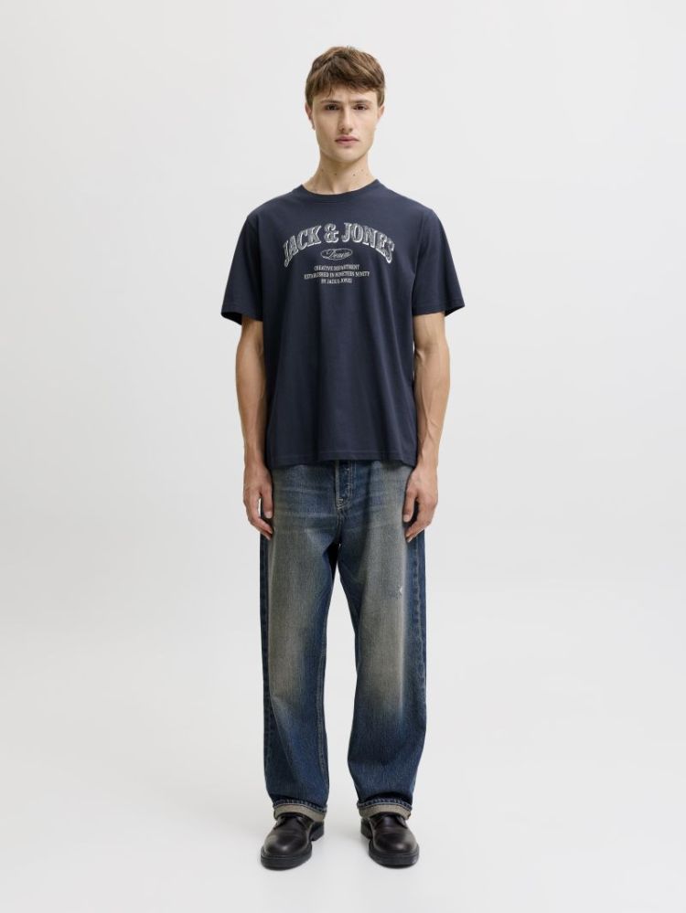 JJEDENVER LOGO TEE SS O-NECK S 175876 Navy Bla