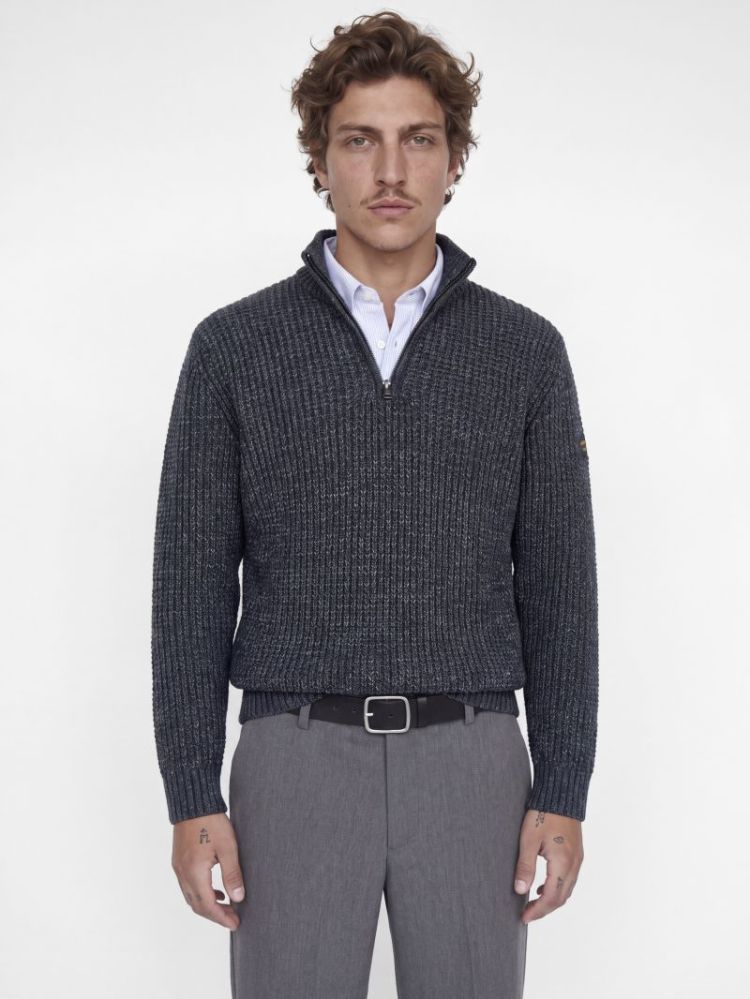 JJROOSTER KNIT HALF ZIP 175876001 Navy