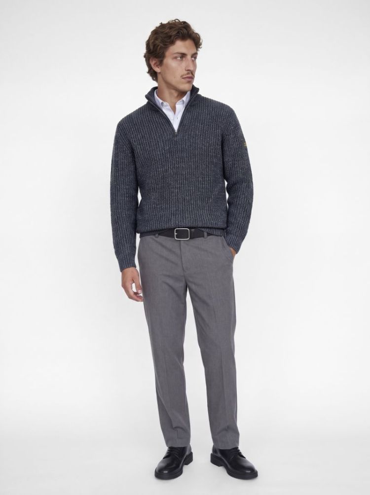 JJROOSTER KNIT HALF ZIP 175876001 Navy