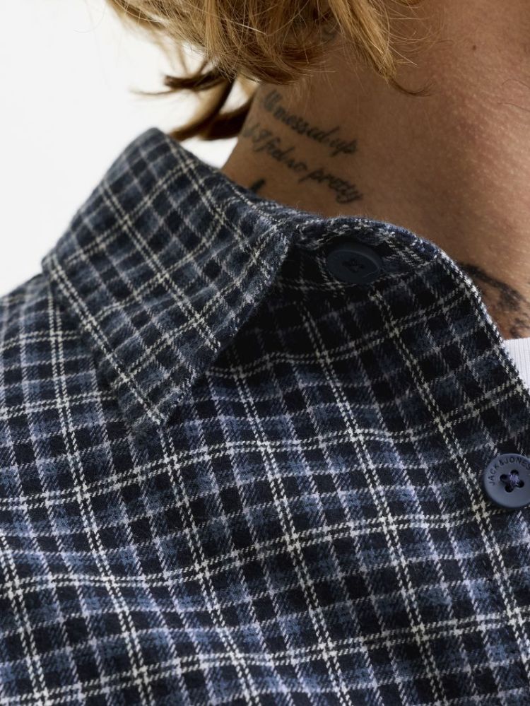 JJCARTER CHECK SHIRT LS SN 175876 Navy Bla