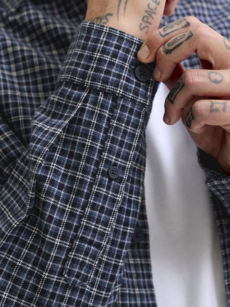 JJCARTER CHECK SHIRT LS SN 175876 Navy Bla