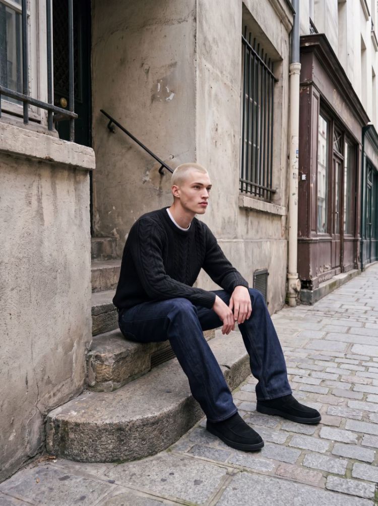 JJJAMES KNIT CREW NECK 179084 Dark Gre