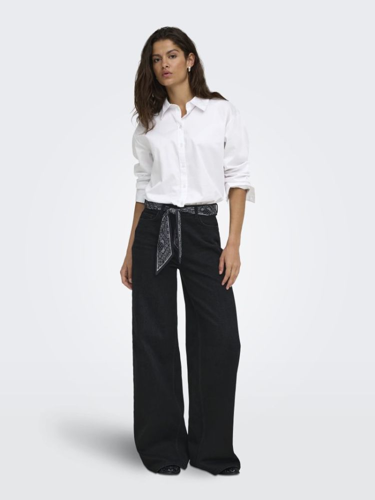 JDYVERA HW X-WID SCARF JEANS B 179674001 Black