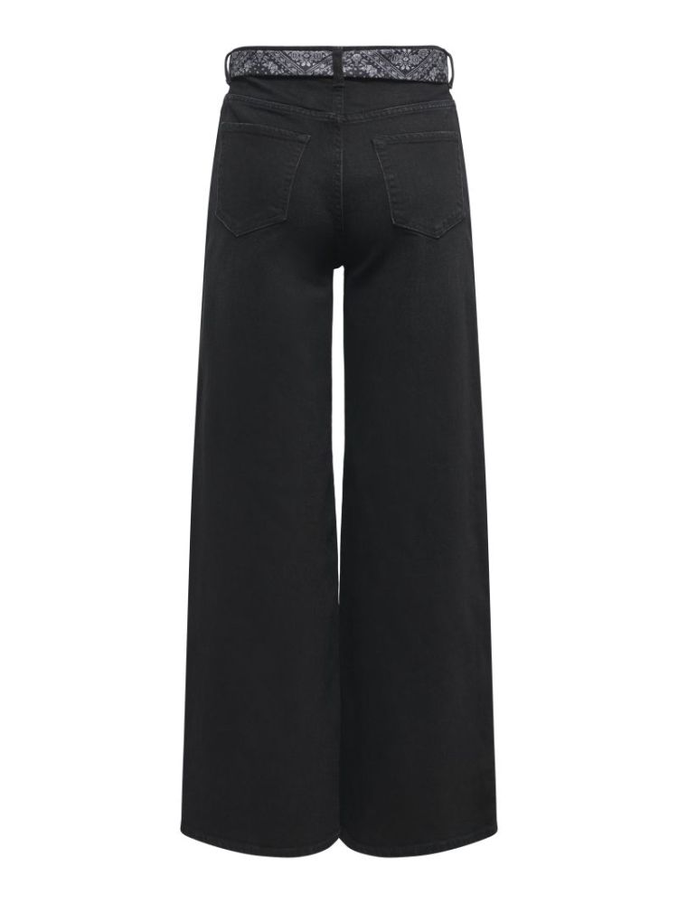 JDYVERA HW X-WID SCARF JEANS B 179674001 Black