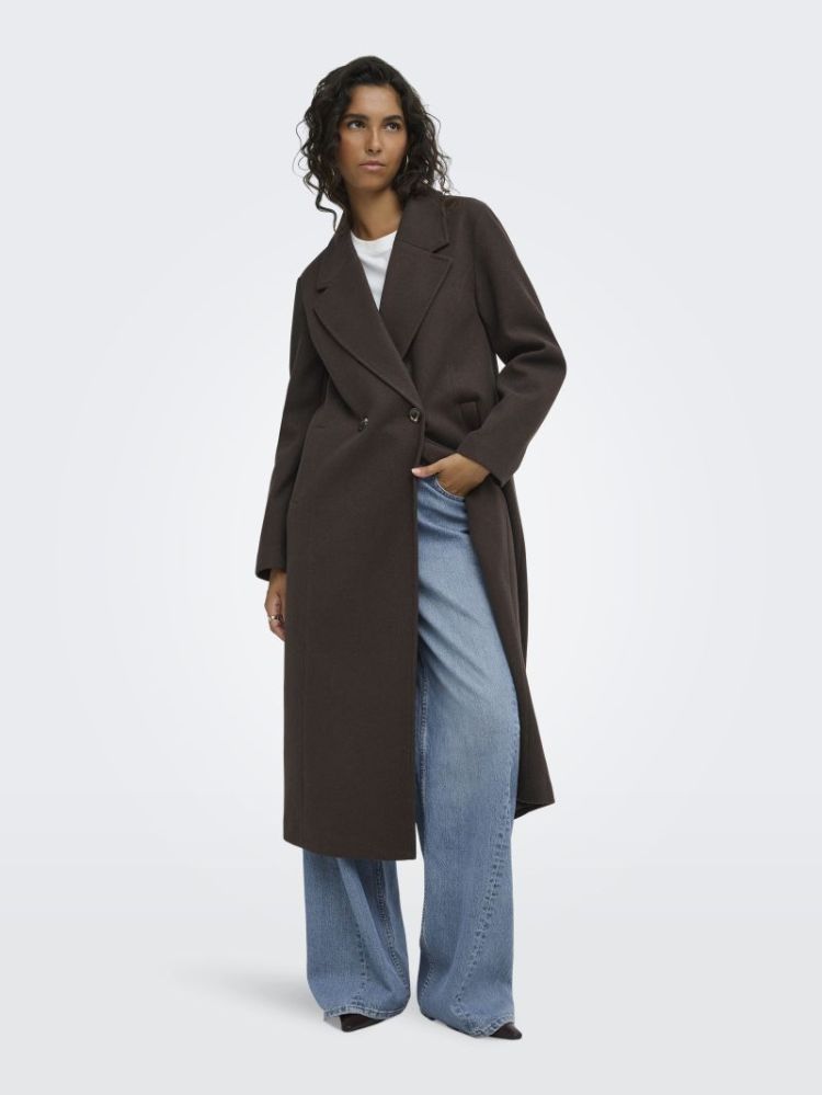 JDYVIOLA LIFE X-LONG COAT OTW  244915 Chocolat