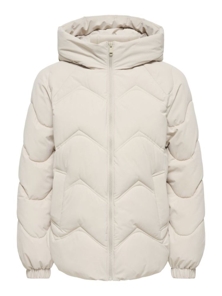 JDYPOWER SHORT HOOD PUFFER OTW 264895 Silver L