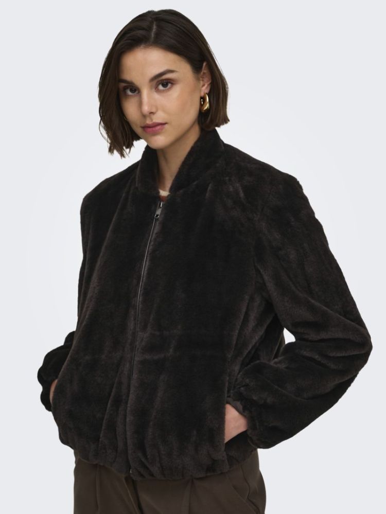 JDYMACY FAUX FUR BALLOON JACKE 244915001 Choco