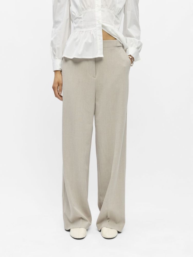 OBJKAMMY MW WIDE PANTS NOOS 178412001 Silve