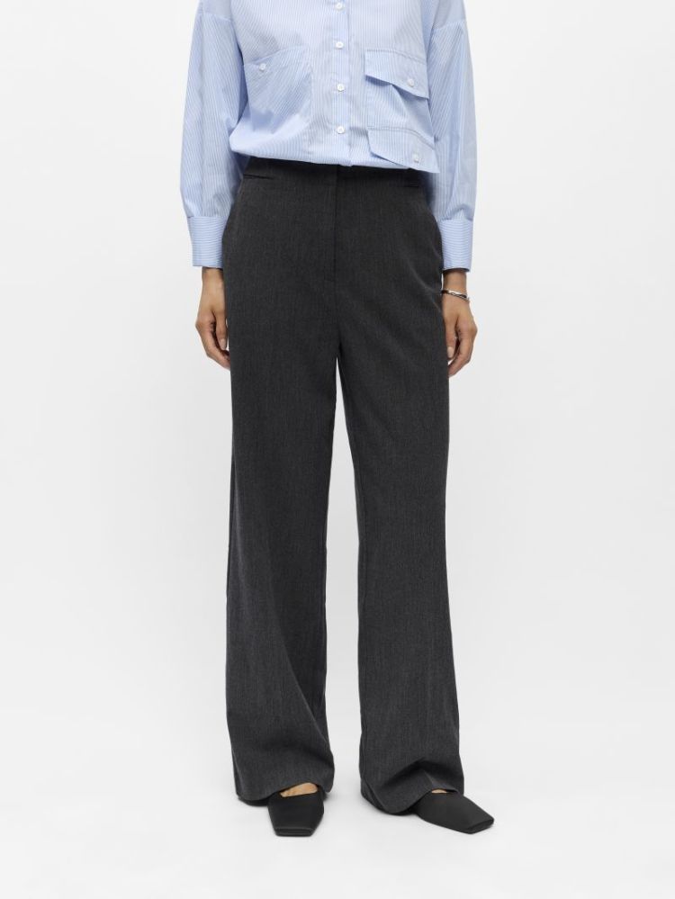 OBJKAMMY MW WIDE PANTS NOOS 177981001 Black
