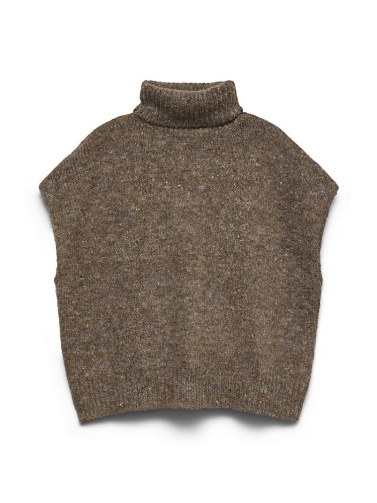 VMINGRID SL ROLLNECK VEST BOO 288475002 Cocoa