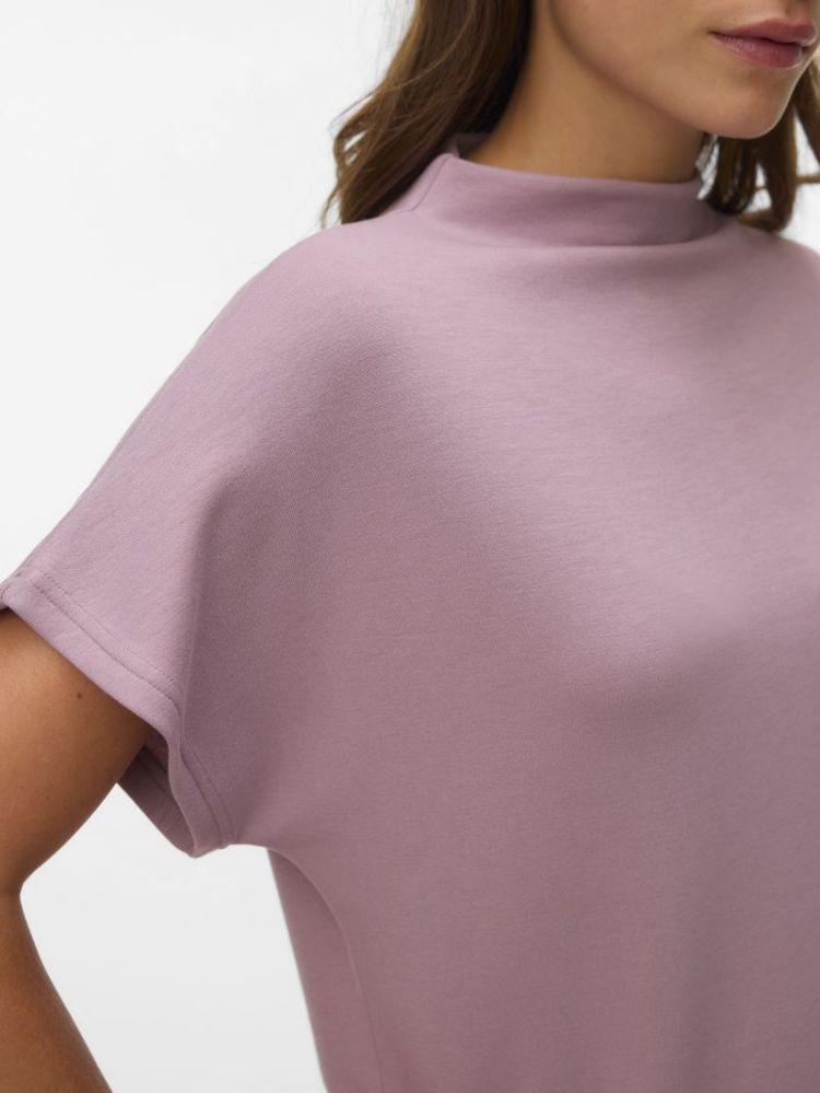 VMHALI SS FUNNEL NECK TOP JRS 279236 Elderber