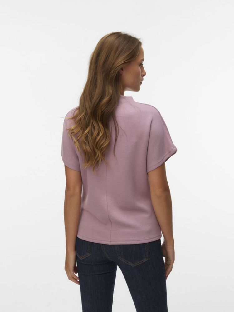 VMHALI SS FUNNEL NECK TOP JRS 279236 Elderber