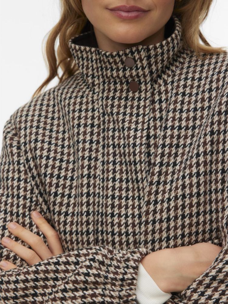 VMCHERYL SHORT CHECK JACKET EN 297957001 Choco