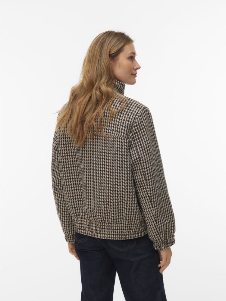 VMCHERYL SHORT CHECK JACKET EN 297957001 Choco