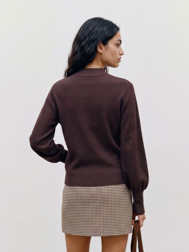 VMHOLLYKARIS LS FUNNELNECK PUL 297957 Chocolat