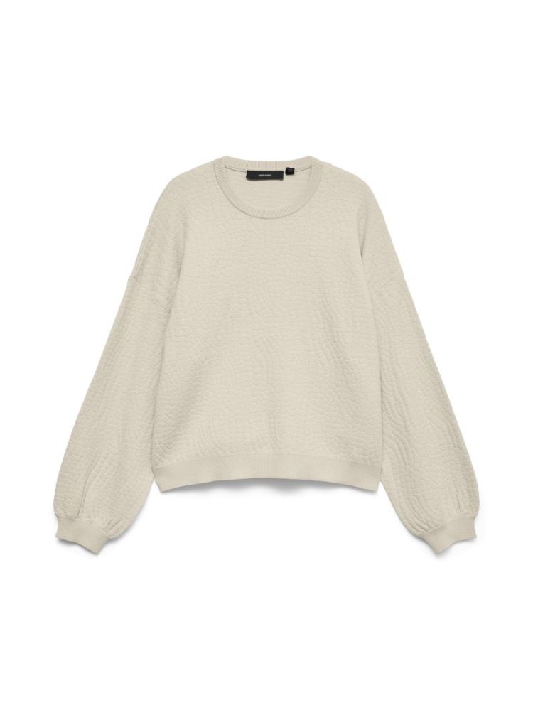 VMNANCY JAQUARD LS O-NECK PULL 222913 Birch