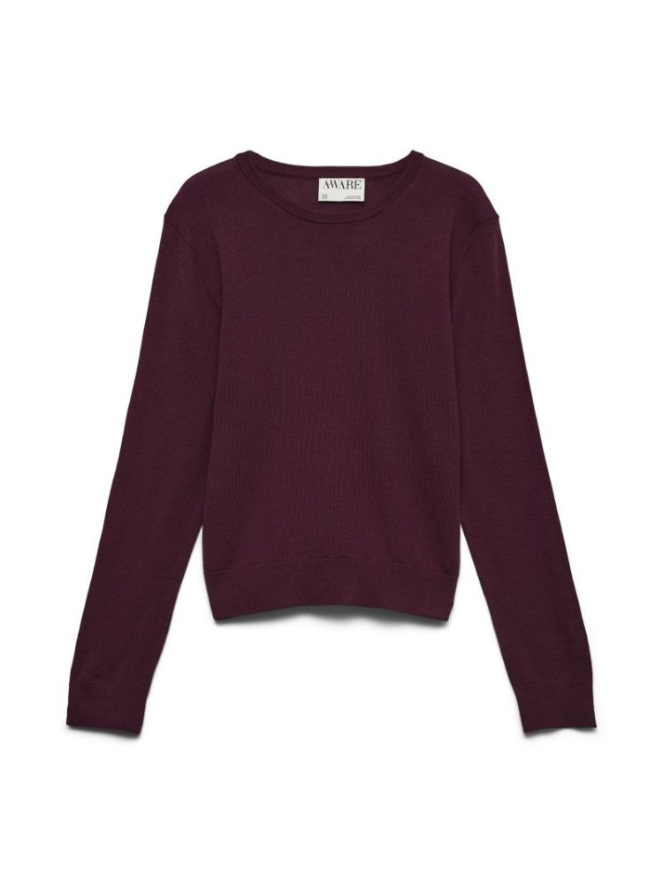 AWCARA LS O-NECK WOOL PULLOVER 213390 Catawba