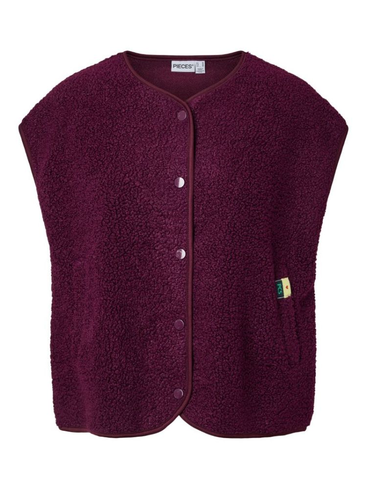 PCKATTY TEDDY VEST NOOS BC 294444 Pickled