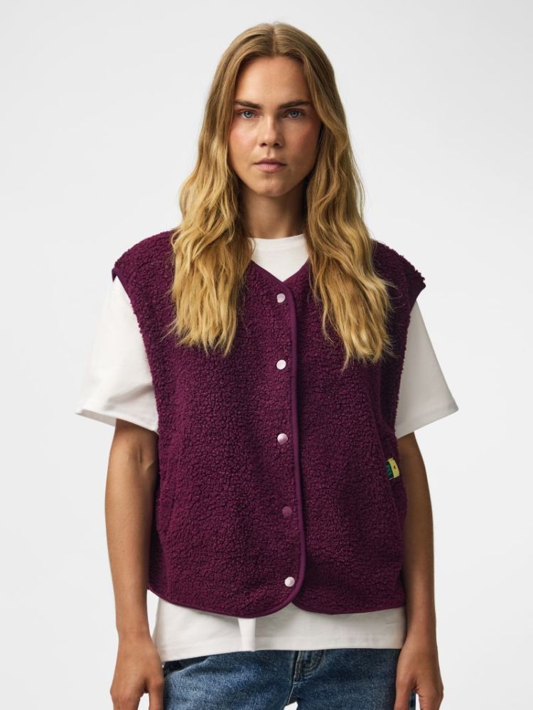 PCKATTY TEDDY VEST NOOS BC 294444 Pickled