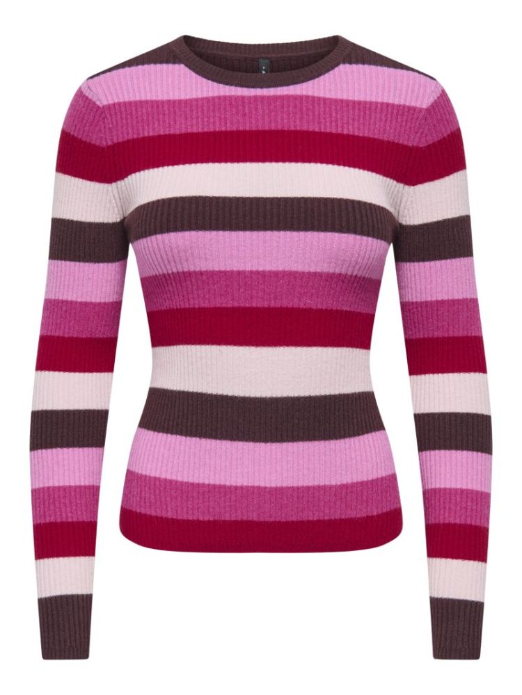 ONLIBI LS O-NECK RIB CC KNT 184723007 Fudge