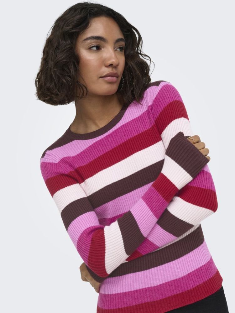 ONLIBI LS O-NECK RIB CC KNT 184723007 Fudge