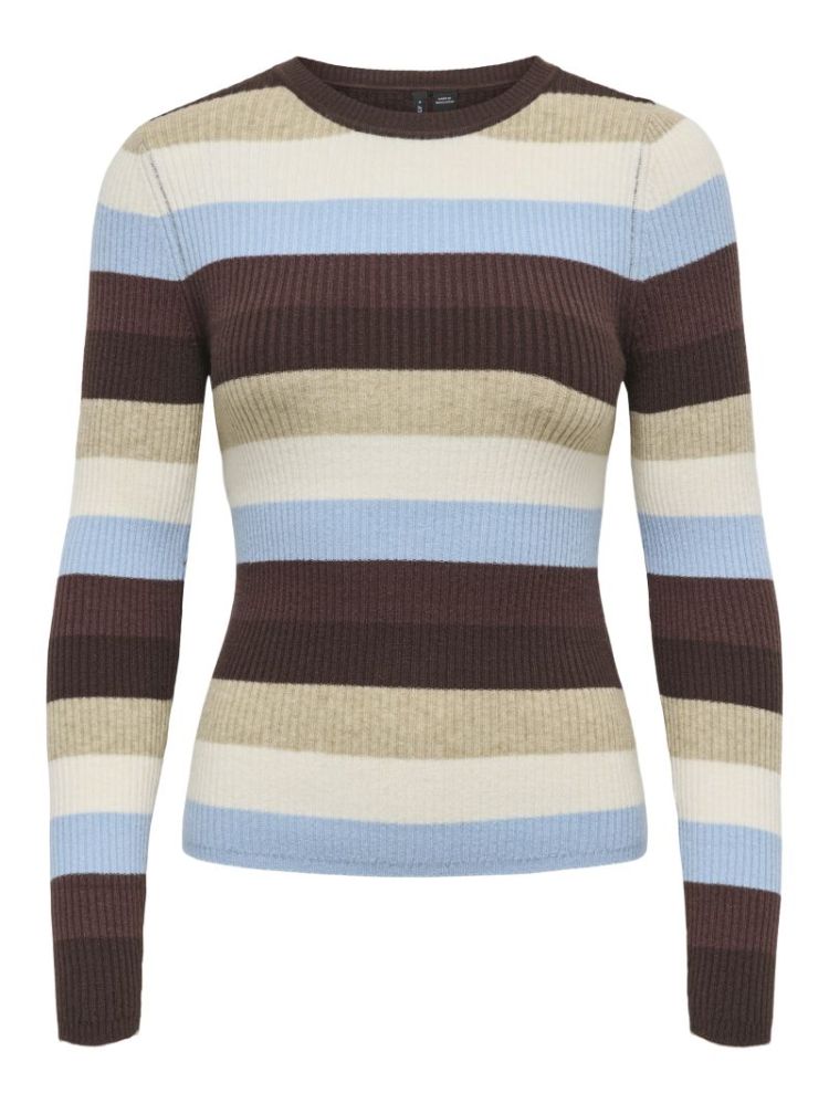 ONLIBI LS O-NECK RIB CC KNT 237375009 Coffe