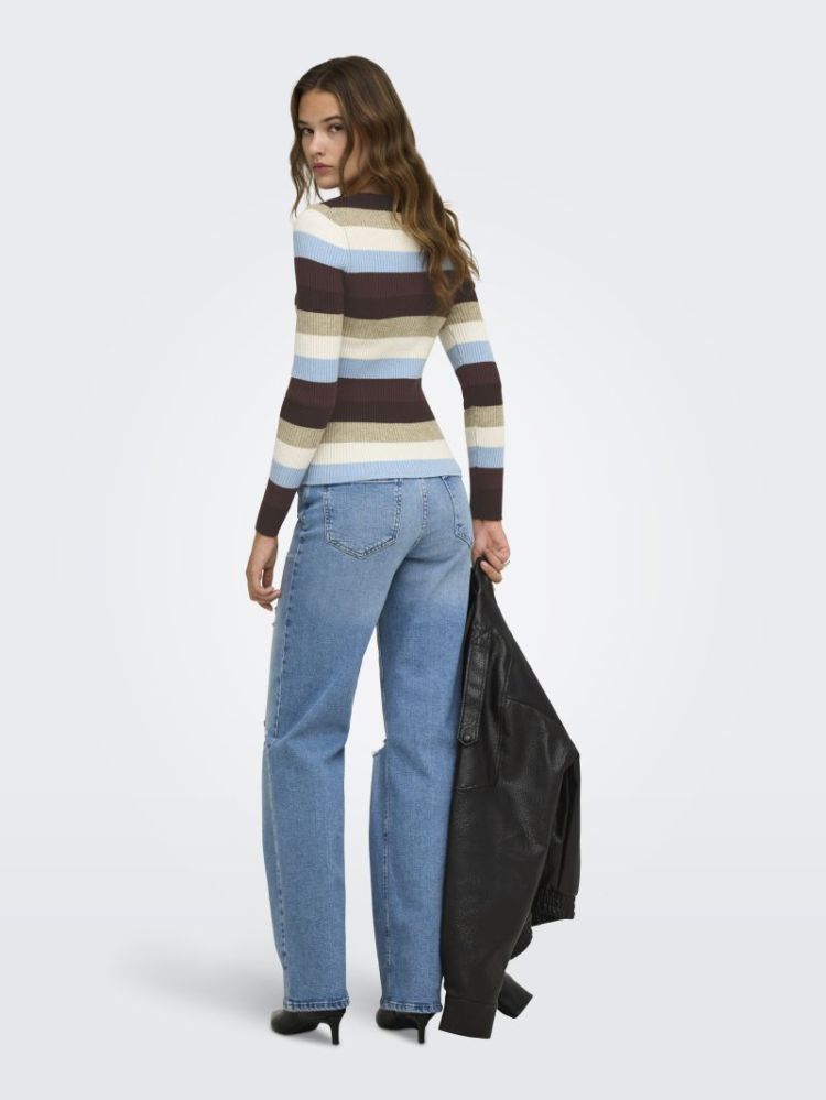 ONLIBI LS O-NECK RIB CC KNT 237375009 Coffe