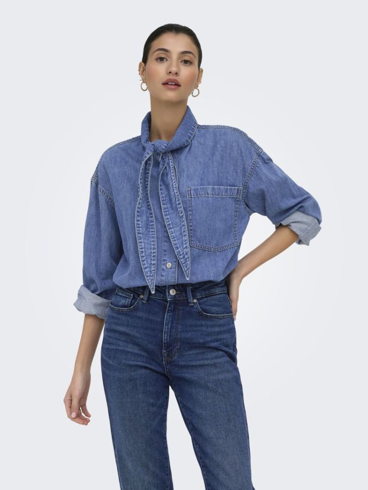 ONLALISIA LS BOW SHIRT DNM AKM 179695 Medium B