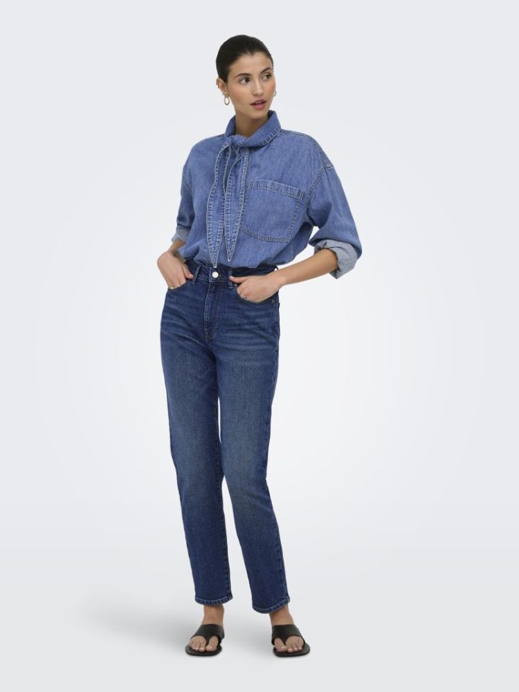 ONLALISIA LS BOW SHIRT DNM AKM 179695 Medium B