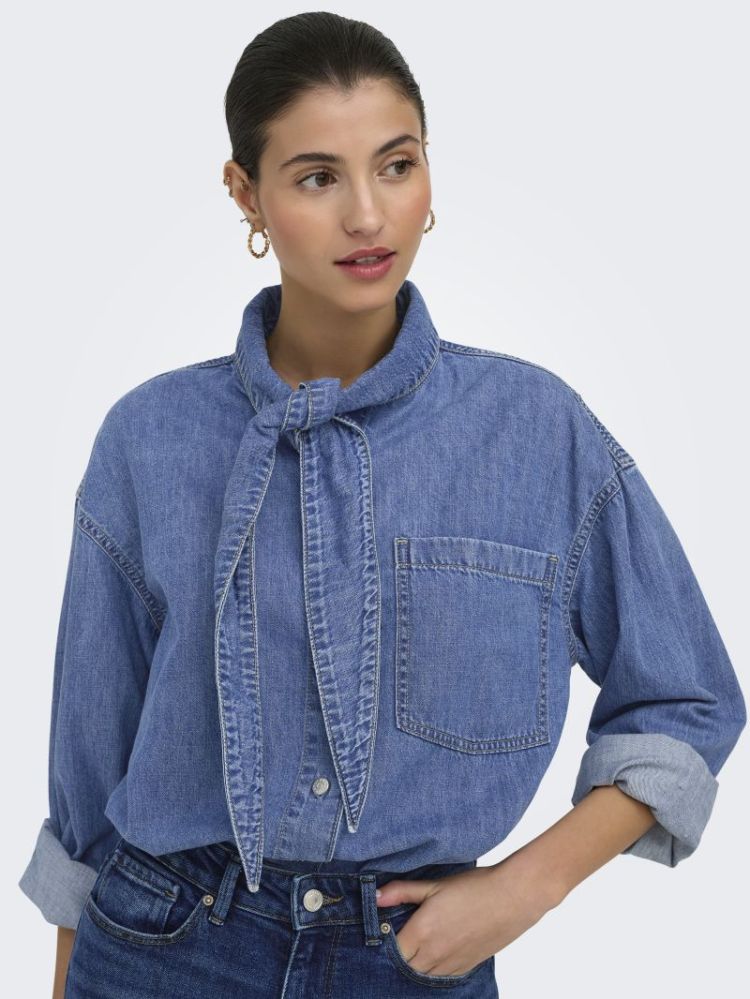 ONLALISIA LS BOW SHIRT DNM AKM 179695 Medium B