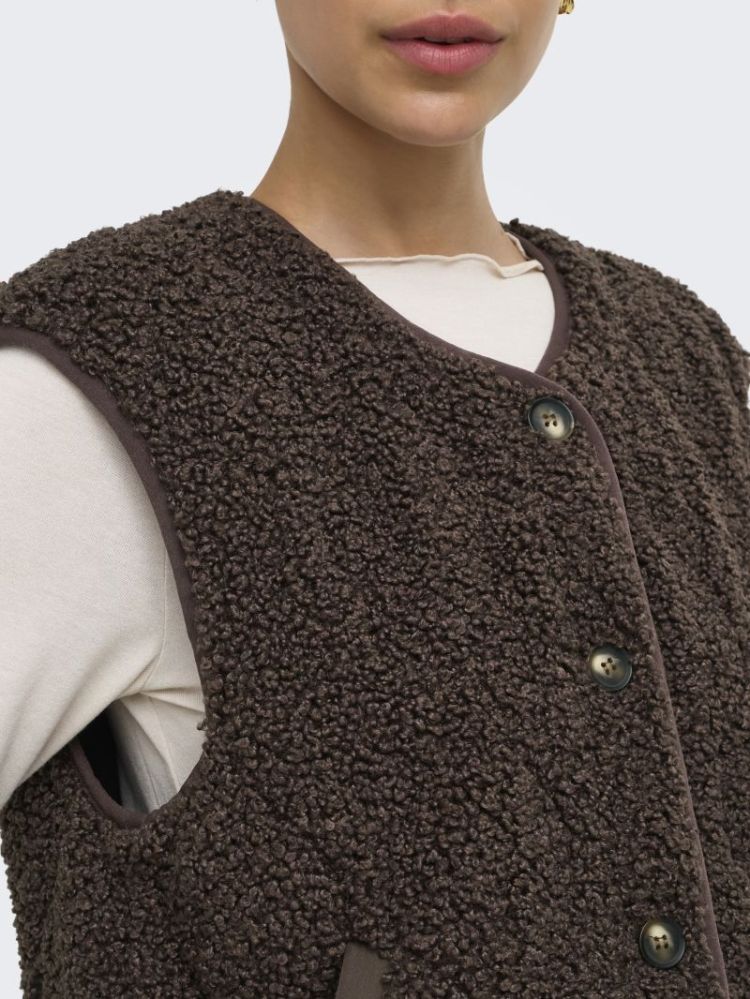 ONLINES TEDDY WAISTCOAT CC OTW 286415 Chocolat