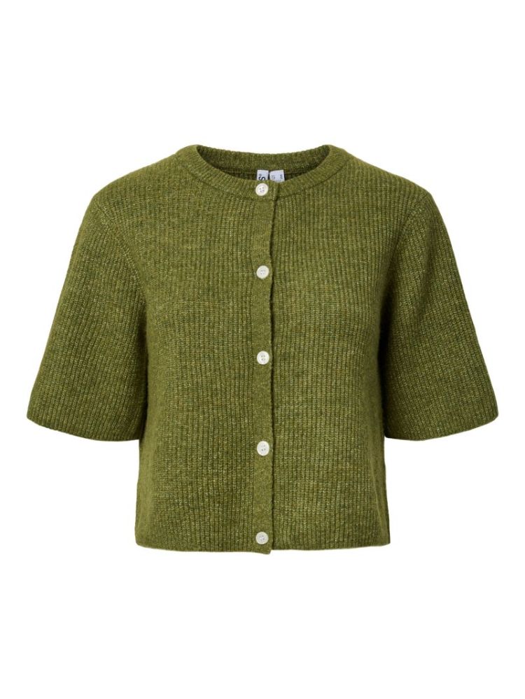 PCSILLY SS O-NECK KNIT CARDIGA 304144001 Sphag