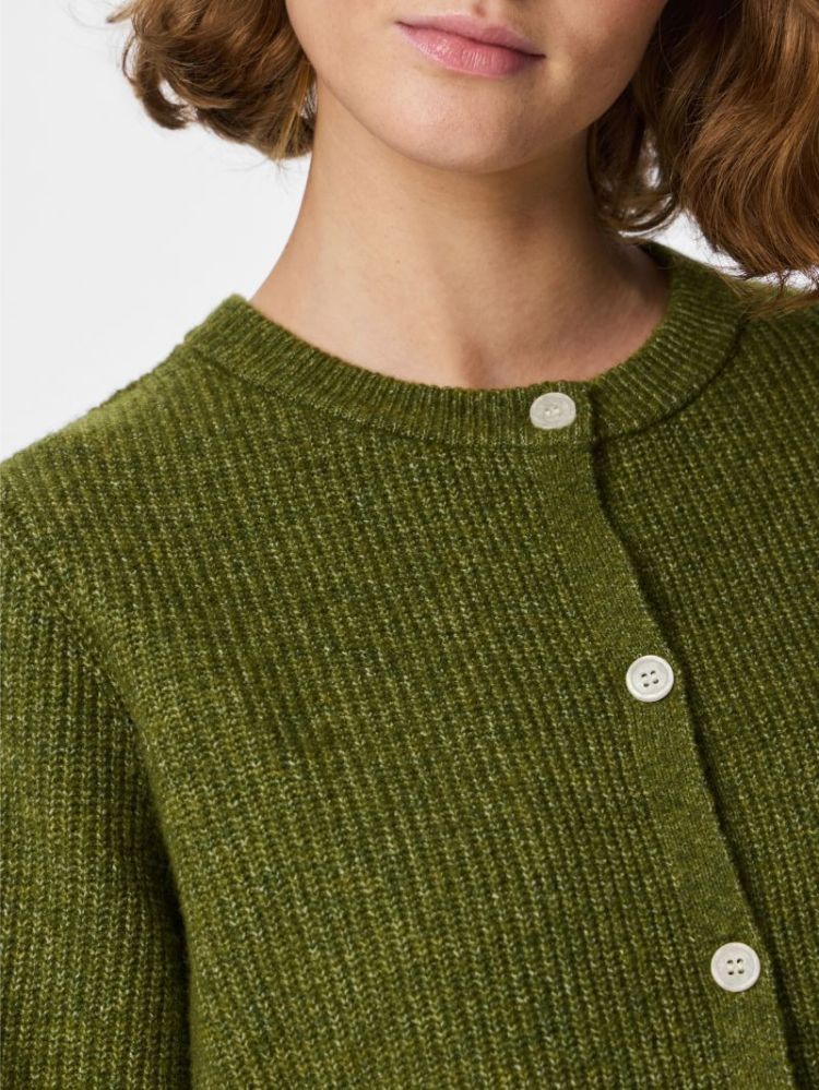 PCSILLY SS O-NECK KNIT CARDIGA 304144001 Sphag