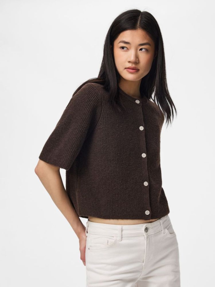 PCSILLY SS O-NECK KNIT CARDIGA 302664001 Hot F