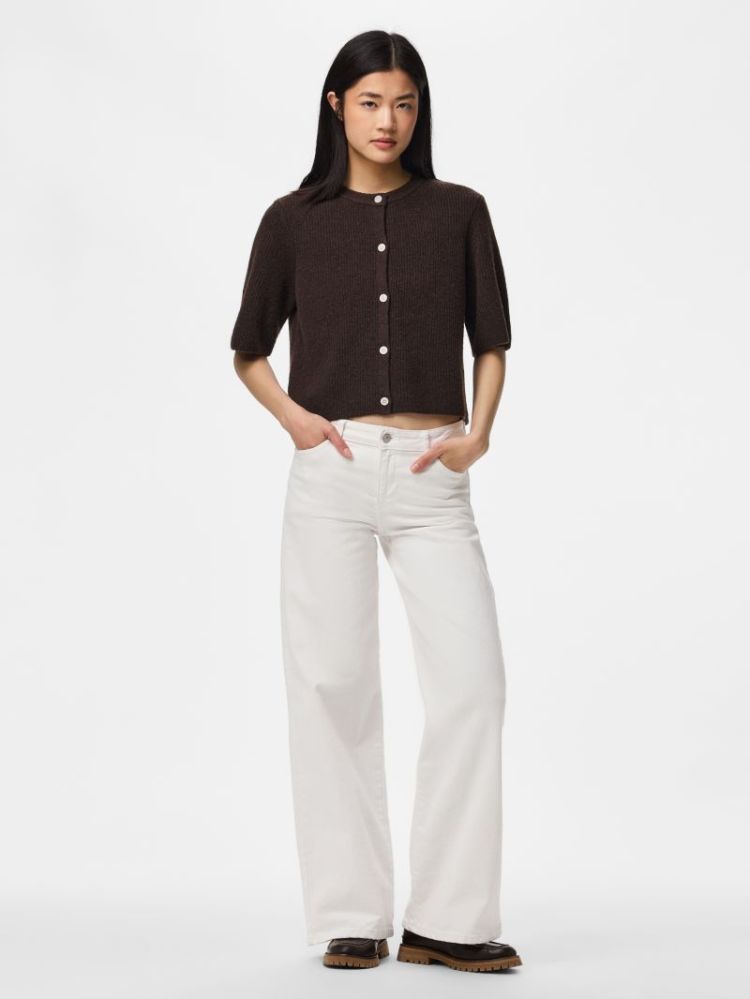 PCSILLY SS O-NECK KNIT CARDIGA 302664001 Hot F
