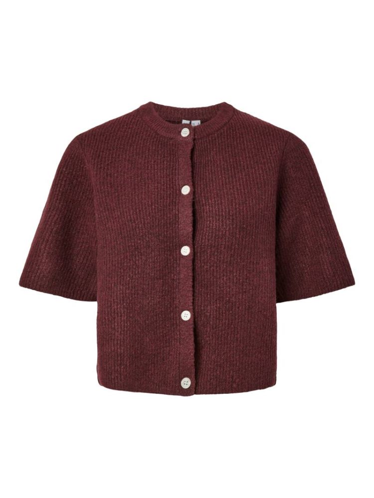 PCSILLY SS O-NECK KNIT CARDIGA 188938001 Tawny