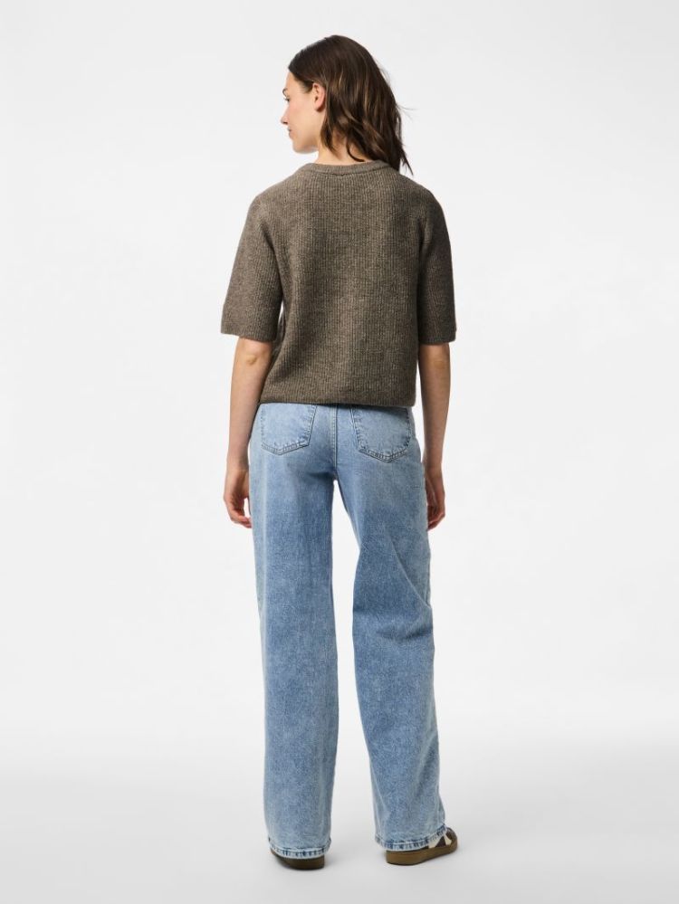 PCSILLY SS O-NECK KNIT CARDIGA 294398001 Morel