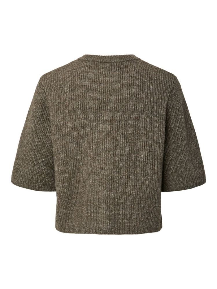 PCSILLY SS O-NECK KNIT CARDIGA 294398001 Morel
