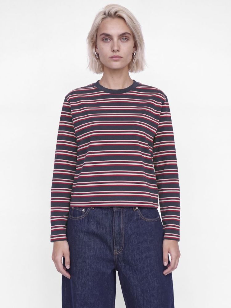 JXSOPHIA BOXY LS STRIPE TEE JR 175879012 Night