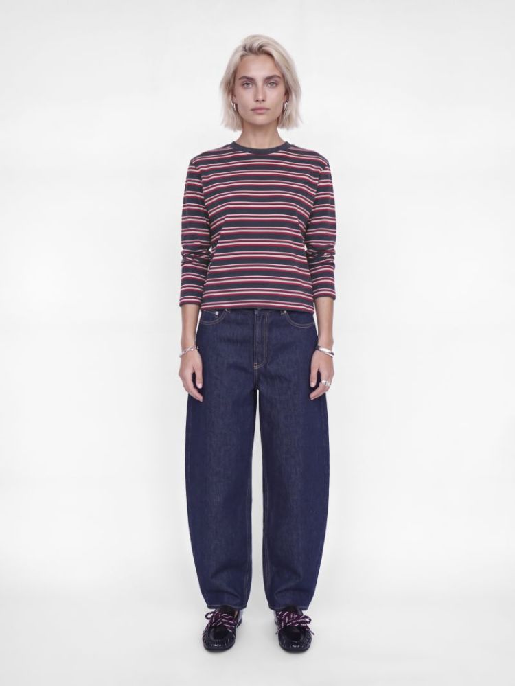 JXSOPHIA BOXY LS STRIPE TEE JR 175879012 Night