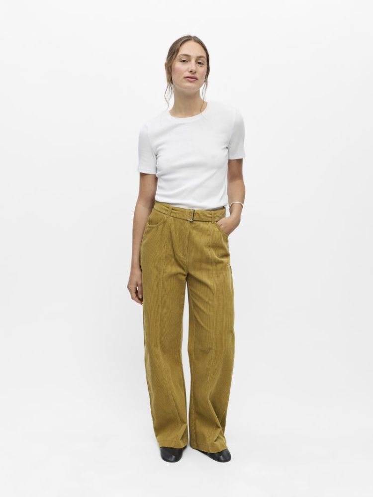 OBJPELLA MW WIDE PANT 146 308191 Fennel S