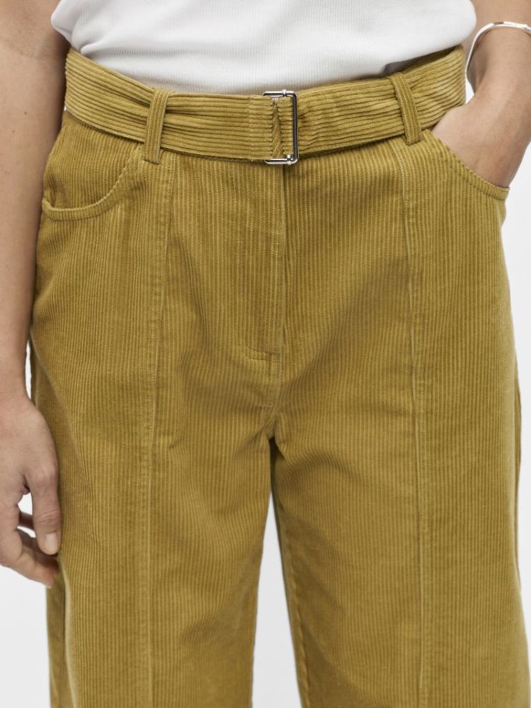 OBJPELLA MW WIDE PANT 146 308191 Fennel S